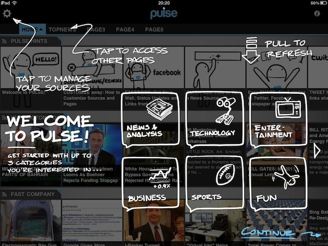 Screenshot of Pulse App tutorial page